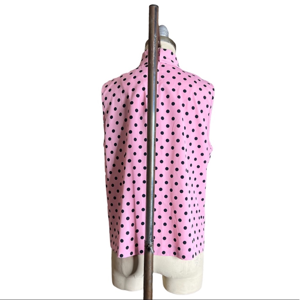 Kasper Polka Dot High Neck Sleeveless Blouse size 12 - Picture 4 of 15